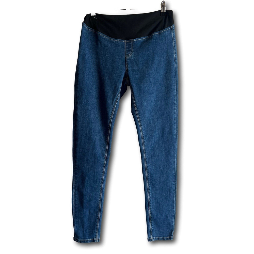 Prettylittlething Womens Slim Skinny Jeans Medium Wash Stretch Maternity Size 6